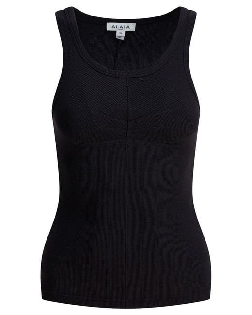 Women's Black Cotton Tank Top