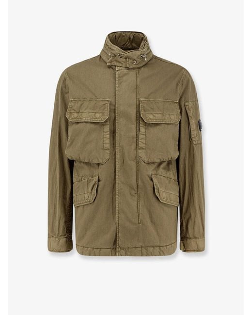 C P Company Green C.P.Company Cotton Blend Sahariana Jacket for men