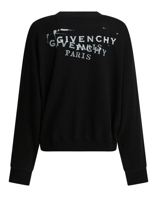 Givenchy Black Sweatshirt With Stamp