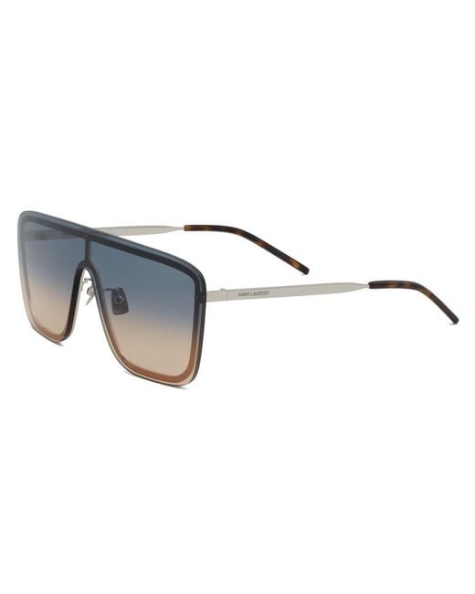 Saint Laurent Gray "Sl 364 Mask" Sunglasses