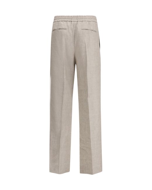 Brioni Gray Asolo Straight-Leg Pants Rope for men