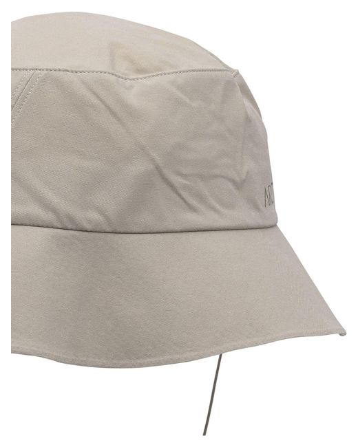 Arc'teryx White "Sinsolo" Bucket Hat for men