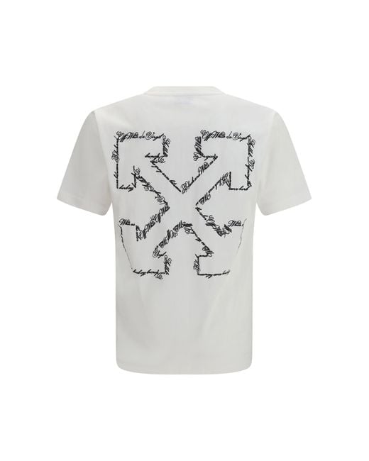 Off-White c/o Virgil Abloh White Script Arrow T-Shirt for men