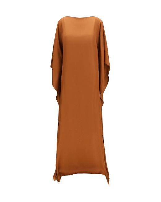 Sa Su Phi Brown Marta Satin Maxi Dress Tan