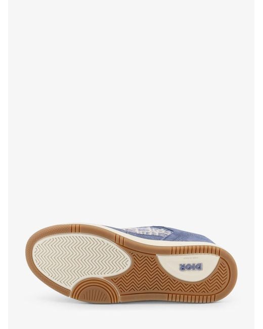 Dior Blue Dior B27 Uptown Dior Oblique Jacquard Fabric And Suede Sneakers for men