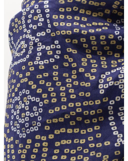 Isabel Marant Blue Lucilia Cotton And Silk Blend Pareo Scarf