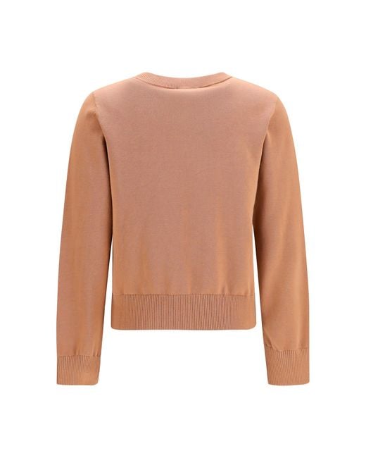 Ganni White Cherry-Print Cotton Sweater