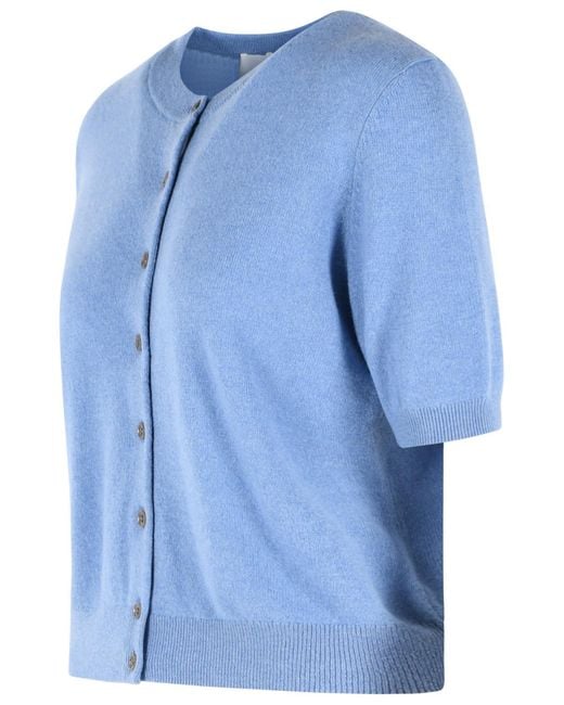 Lisa Yang Blue 'Marene' Light Cashmere Cardigan