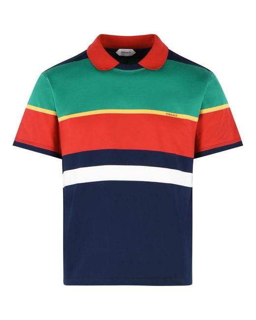 Versace Blue Cotton Jersey Sweater for men