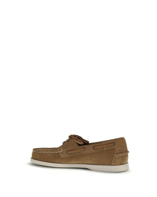 Sebago Brown Portland Flesh Out Loafers-Cognac for men