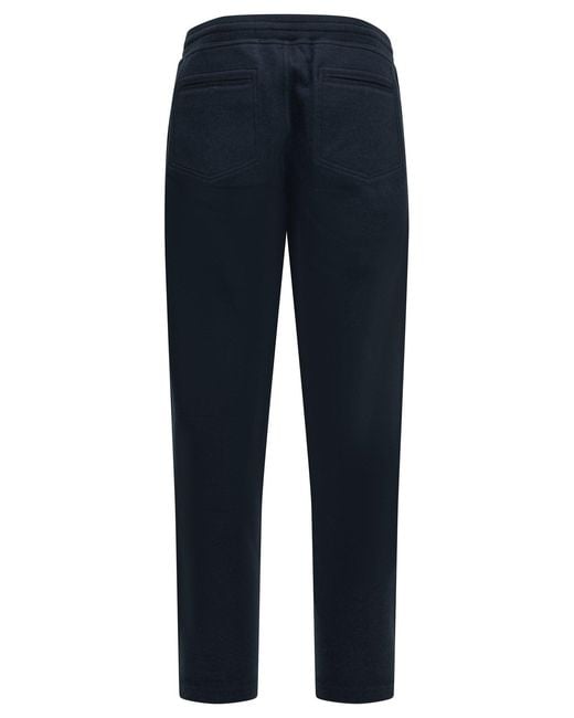 Brunello Cucinelli Blue Cashmere Sweatpants for men