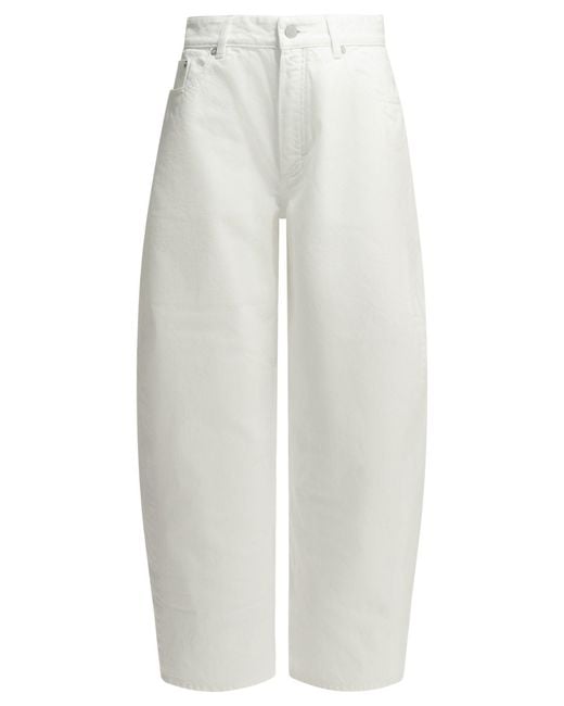 Alaïa White "Rodeo" Wide-Leg Jeans