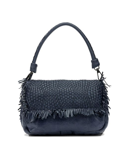 Reptile's House Shoulder Bags Blue