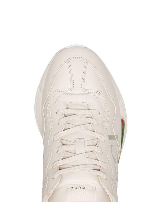 Gucci White "Rhyton" Sneakers for men