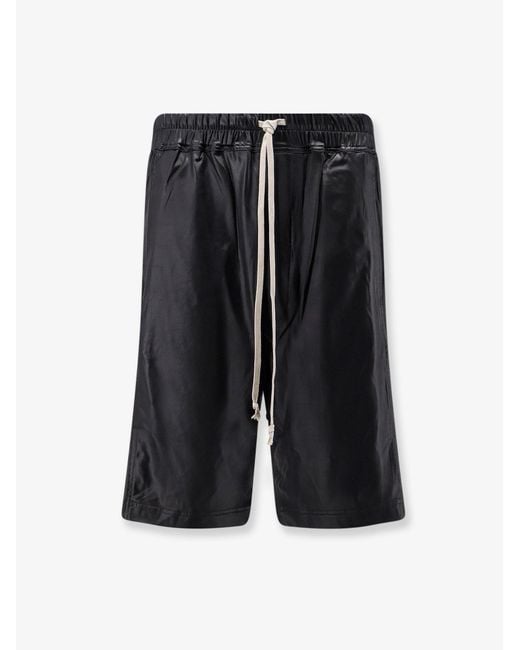 Rick Owens Black Acetate Bermuda Shorts for men