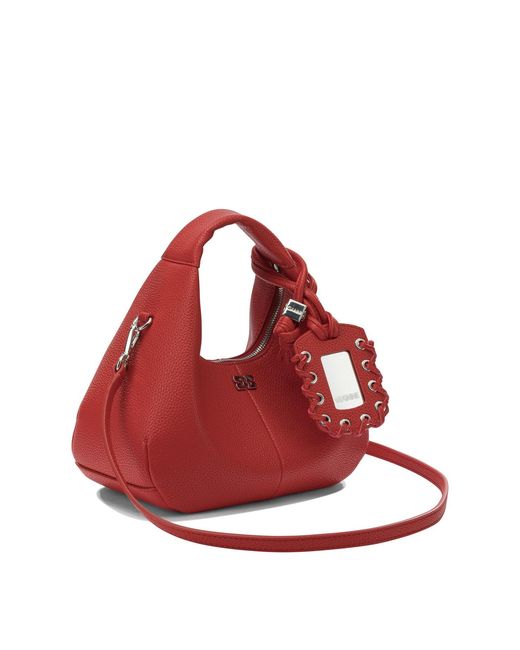 Ganni Red Recycled Polyester Handbag