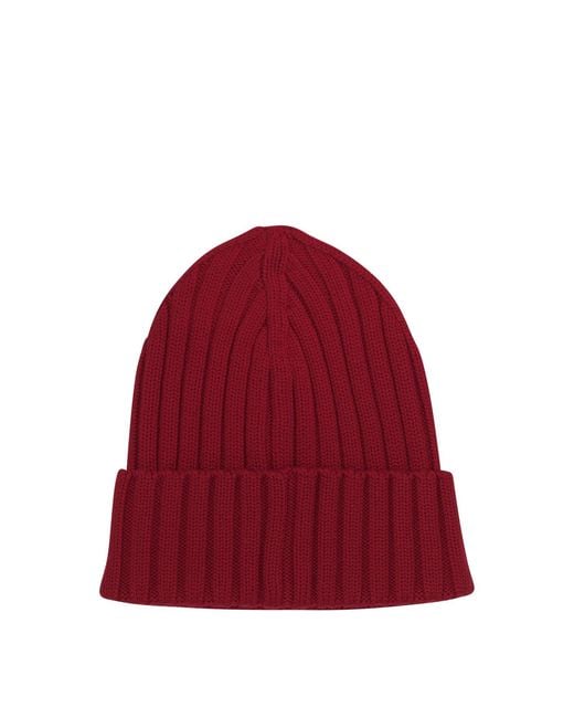 Moncler Red Wool Beanie