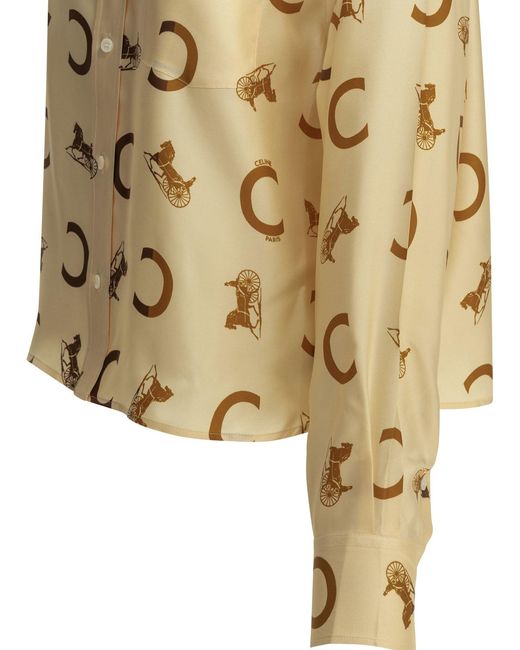 Céline Metallic Silk Shirt