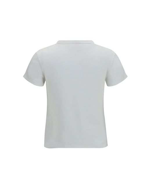KENZO White Tulip Embroidered Cotton T-Shirt
