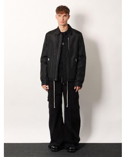 Rick Owens Black Zipped Down Padded Jacket for men