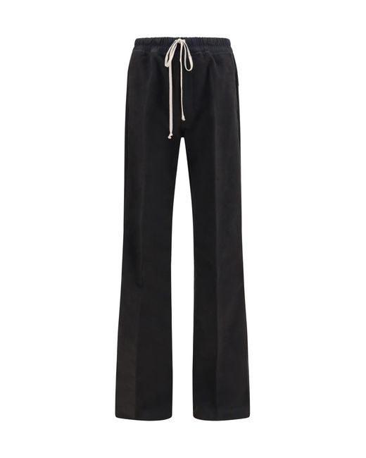Rick Owens Black Dietrich Drawstring Pants for men