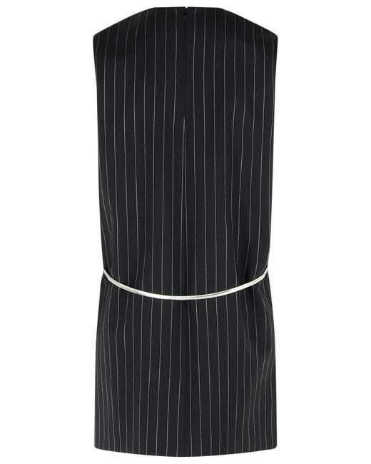 Sportmax Black 'Domini' Virgin Wool Blend Dress