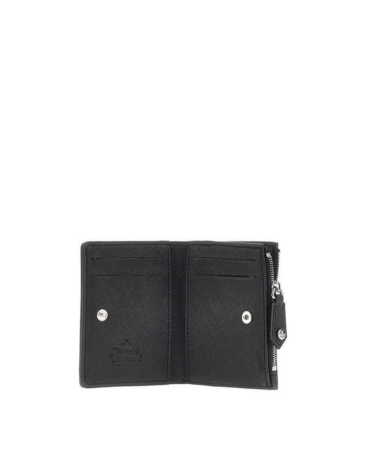 Vivienne Westwood Black Orb Logo Bi-Fold Cardholder