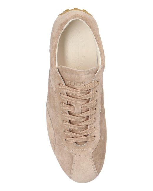 Tod's Brown Suede Leather Sneakers for men
