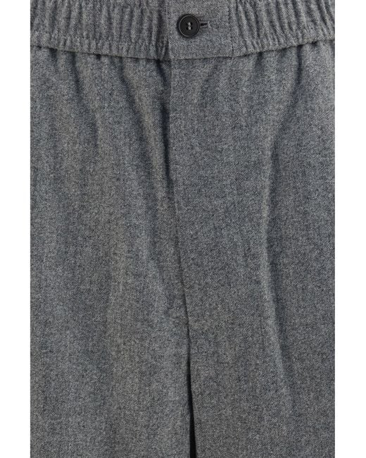Giorgio Armani Gray Oversized Pants for men