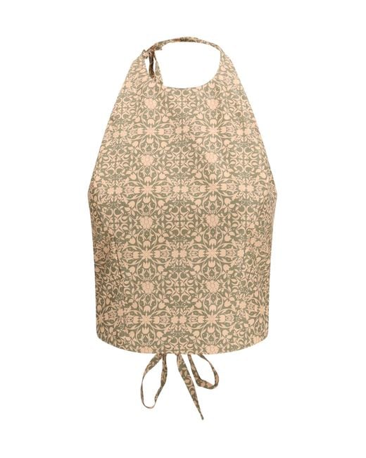 Kristina Ti Natural Sleeveless Halter Top