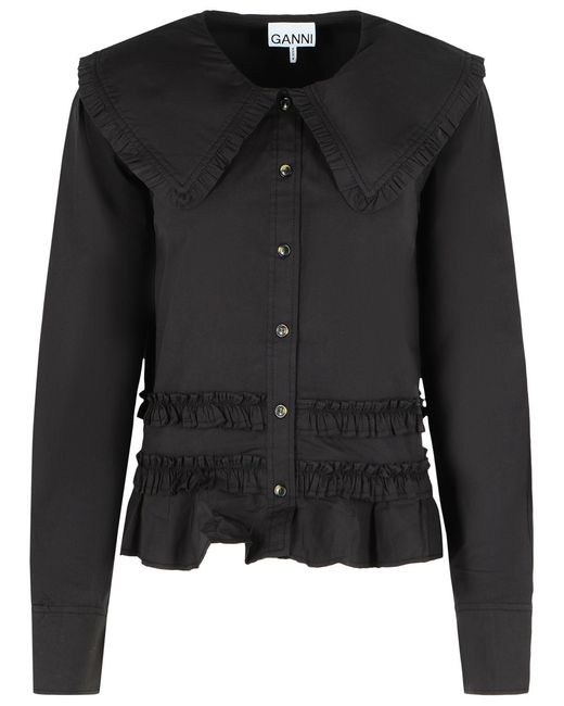 Ganni Black Cotton Shirt