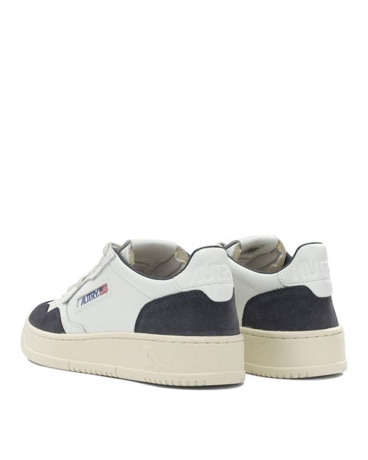 Autry White "Medalist Low" Low Top Sneakers for men