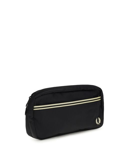 Fred Perry Black Shoulder Bag Twin-Tipped Webbing for men