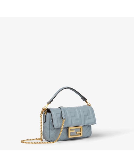 Fendi Blue "Baguette" Crossbody Bag Mini