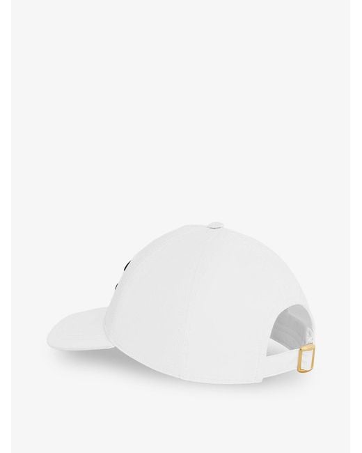 Céline White Triomphe Cotton Hat