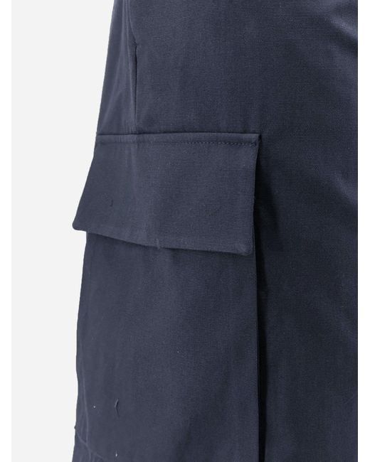 Hevò Blue Cotton Bermuda Shorts for men