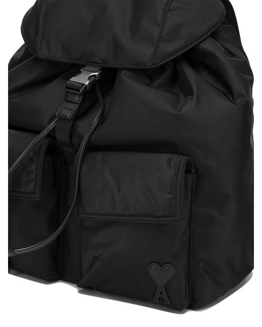 AMI Black Marcel Casual Backpack for men