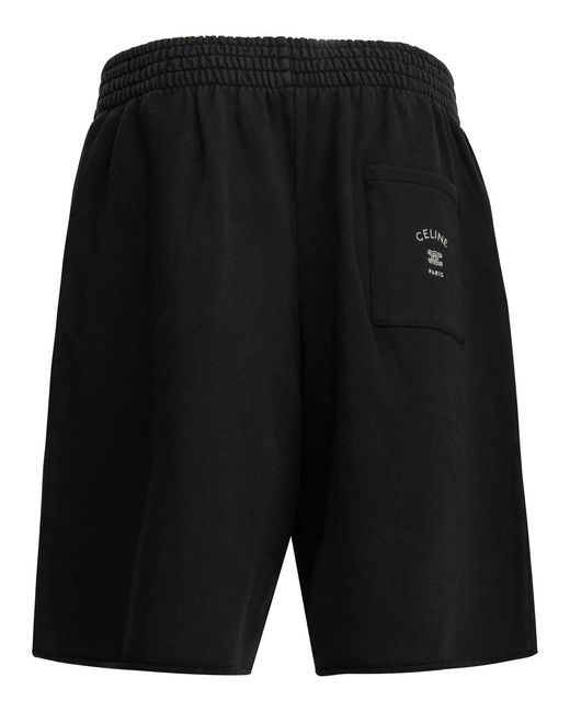Céline Black Cotton Shorts for men