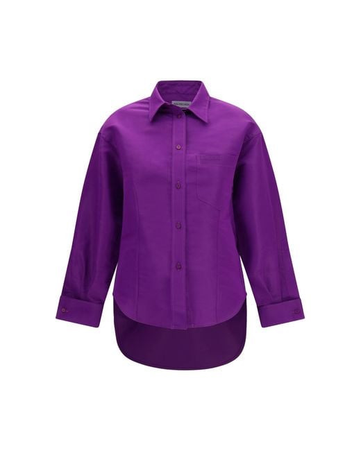 Balenciaga Purple T-Shirt Cotton