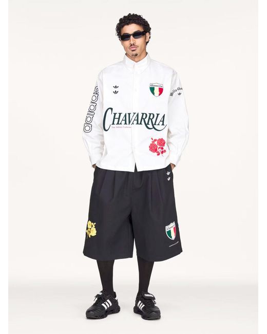 ADIDAS X WILLY CHAVARRIA White Button Up Cotton Shirt for men