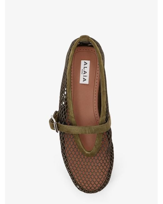 Alaïa White Mesh Ballet Flats