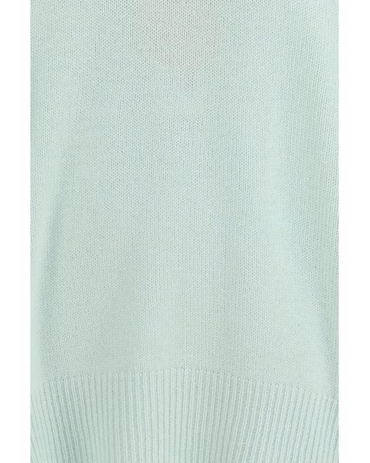 Allude Green Round-Neck Cashmere Jumper