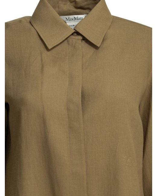 Max Mara Green Linen Casual Shirt