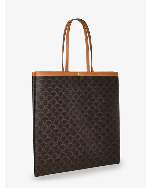 Céline Black Triomphe Fabric Shopper Bag for men