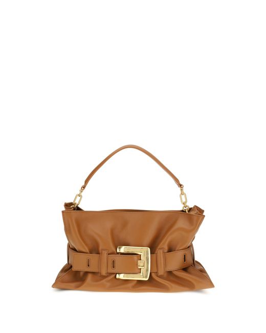 Balmain Brown Medium Anthem Shoulder Bag