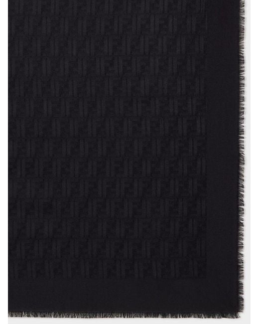 Fendi Black Wool Scarf