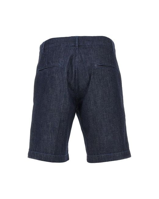 Aspesi Blue Denim Shorts for men