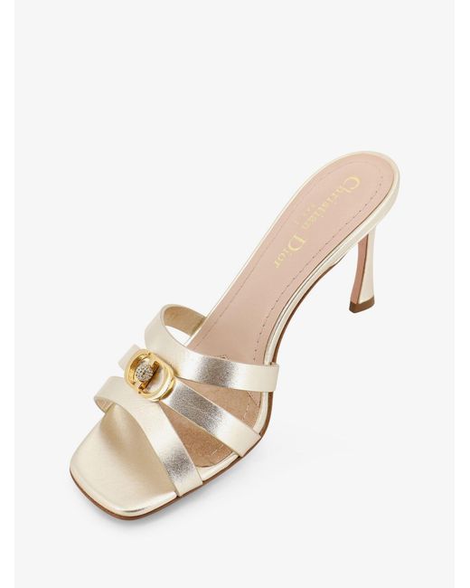 Dior Natural Dior Laminated 30M Leather Sandals