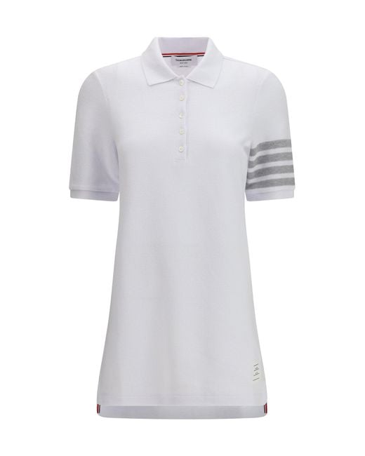 Thom Browne White Piquã Polo Dress