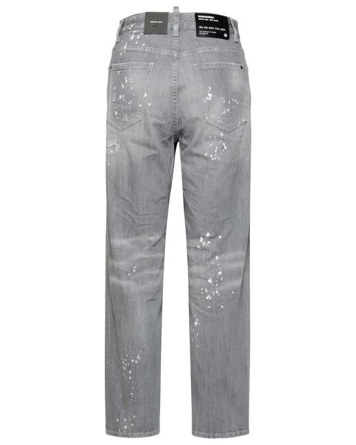 DSquared² Gray Cotton Blend Jeans
